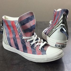 Converse flag print Americana patriotic high tops